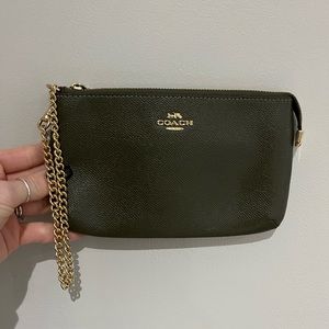 Coach Gold Chain Wristlet